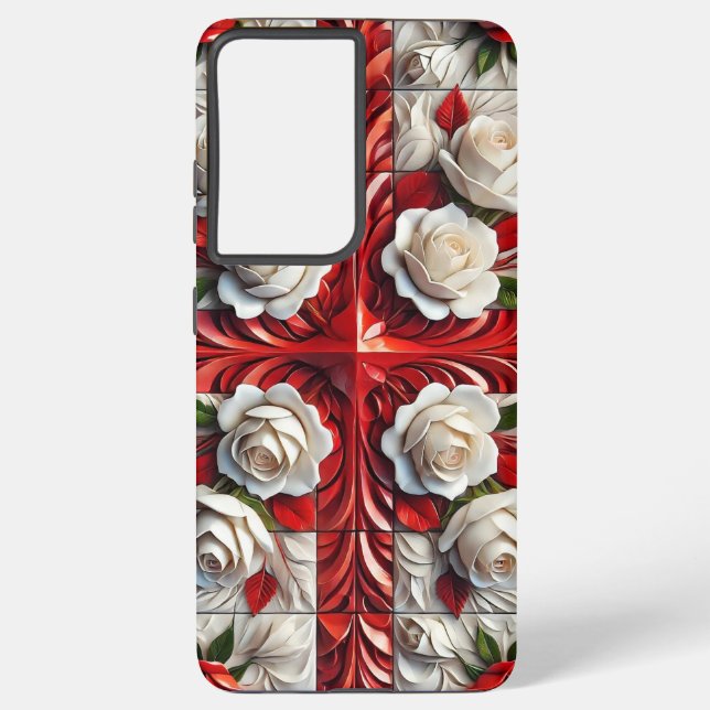 Samsung Galaxy S21 Ultra Coque Rose anglais (Verso)