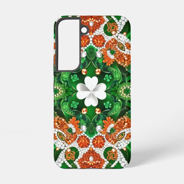 Samsung Galaxy S22 Coque avec couleurs irlandaises (Verso)