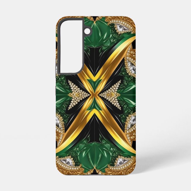 Samsung Galaxy S22 Coque avec couleurs jamaïcaines (Verso)