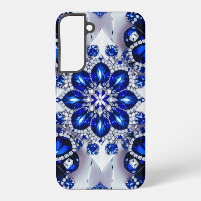 Samsung Galaxy S22 Plus Coque Bleu Bleu Blanc (Verso)