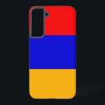 Samsung Galaxy S22 Plus Coque Drapeau de l'Arménie<br><div class="desc">Transformez votre Samsung Galaxy S22 Plus avec notre couverture téléphonique exclusive avec le drapeau de l'Arménie! Réalisée avec une attention minutieuse aux détails, cette couverture téléphonique présente fièrement le design emblématique du drapeau arménien. Le drapeau se compose de trois bandes horizontales de hauteur égale - rouge sur le dessus, bleu...</div>