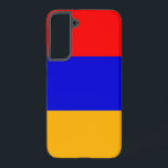 Samsung Galaxy S22 Plus Coque Drapeau de l'Arménie<br><div class="desc">Transformez votre Samsung Galaxy S22 Plus avec notre couverture téléphonique exclusive avec le drapeau de l'Arménie! Réalisée avec une attention minutieuse aux détails, cette couverture téléphonique présente fièrement le design emblématique du drapeau arménien. Le drapeau se compose de trois bandes horizontales de hauteur égale - rouge sur le dessus, bleu...</div>