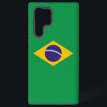 Samsung Galaxy S22 Ultra Coque avec drapeau brésil<br><div class="desc">Transformez votre Samsung Galaxy S22 Ultra avec notre couverture téléphonique exclusive avec le drapeau du Brésil! Réalisée avec une attention minutieuse aux détails, cette couverture téléphonique présente fièrement le design emblématique du drapeau brésilien. Le drapeau présente un champ vert avec un diamant jaune au centre, contenant un globe bleu avec...</div>