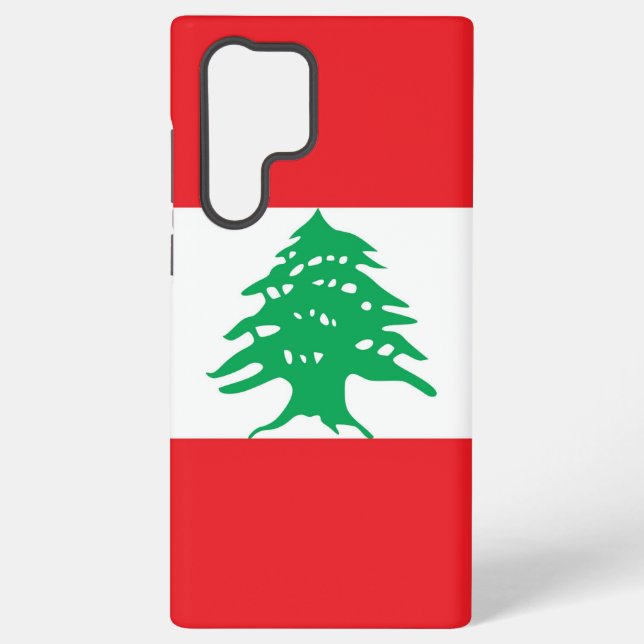 Samsung Galaxy S22 Ultra Coque avec drapeau Liban (Verso)