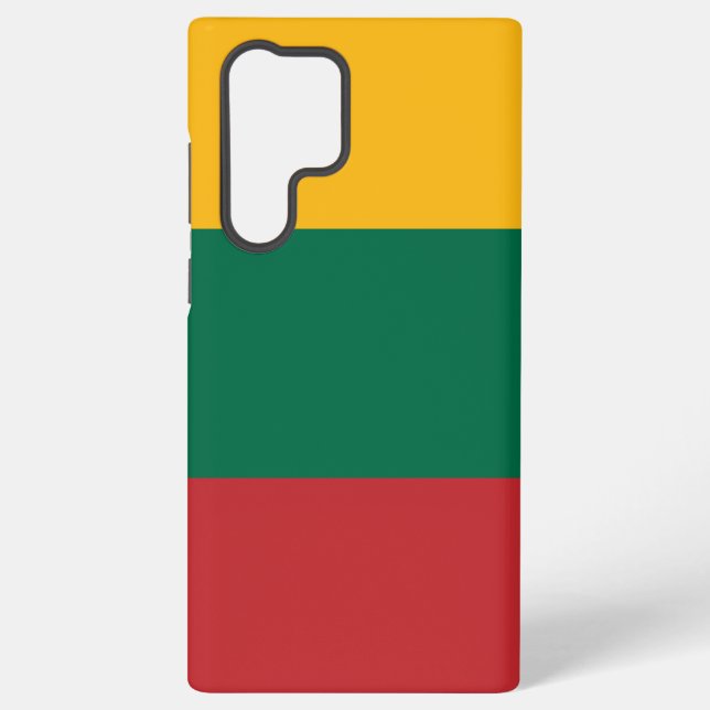 Samsung Galaxy S22 Ultra Coque avec drapeau lituan (Verso)