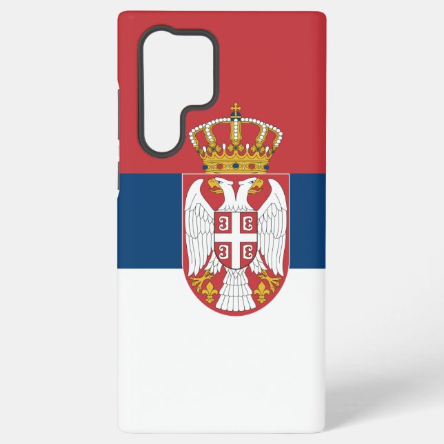 Samsung Galaxy S22 Ultra Coque avec drapeau serbe (Verso)