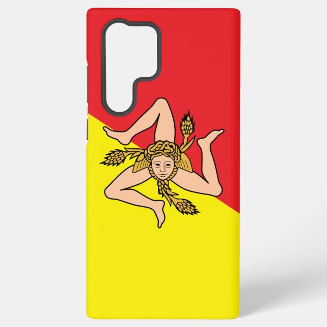 Samsung Galaxy S22 Ultra Coque avec drapeau Sicile (Verso)