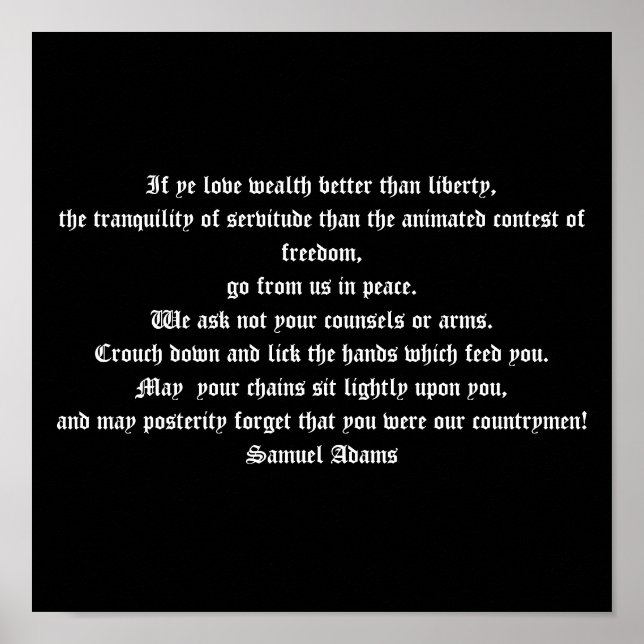 Samuel Adams - Affiche (Devant)