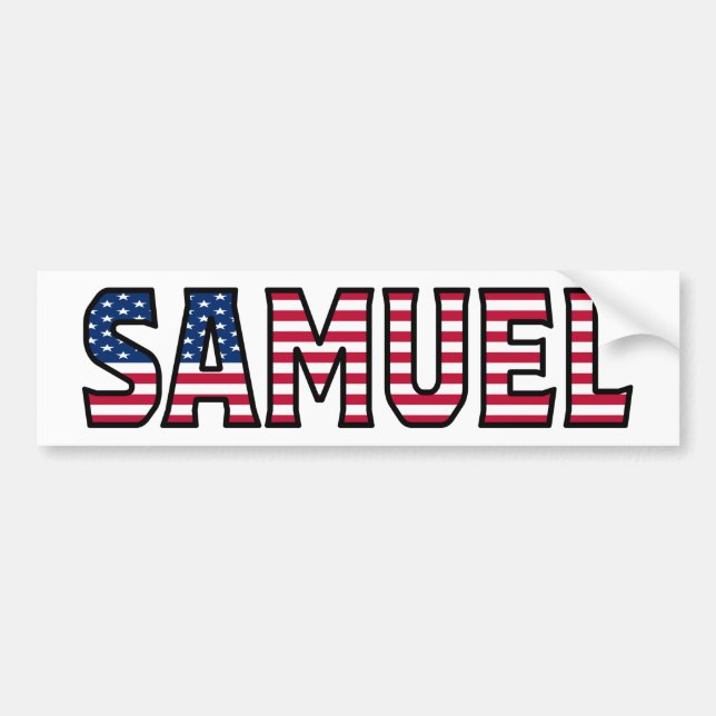 Samuel Nom Vorname USA Aufkleber Sticker Auto (Devant)