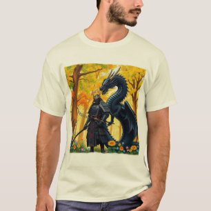 Samurai avec Dragon   T-shirt
