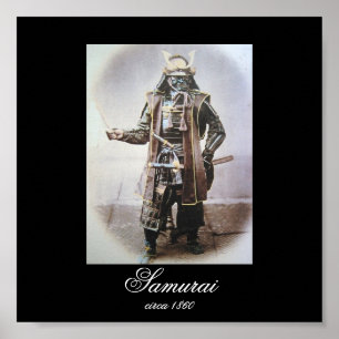 Samurai dans Armor vers 1860 (Photo) Poster