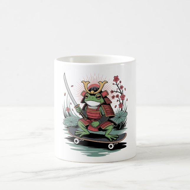  Samurai frog warrior Classic Mug (Centre)