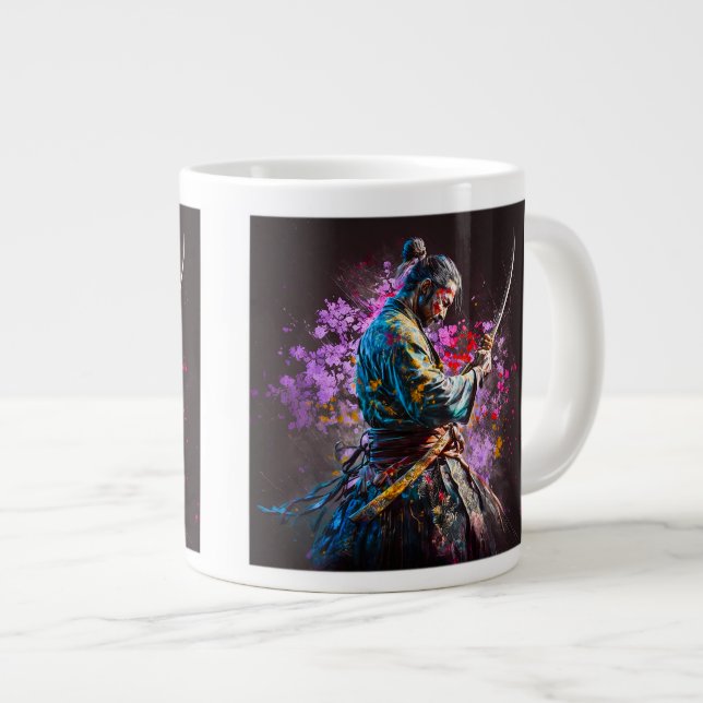 Samurai Peinture Jumbo Mug (Devant droit)