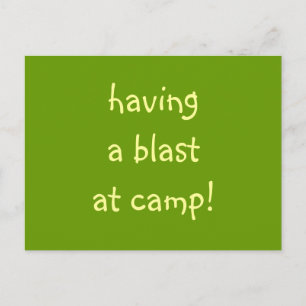s'amuser au camp ! carte postale
