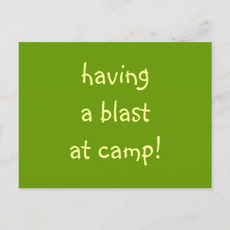 s'amuser au camp ! carte postale