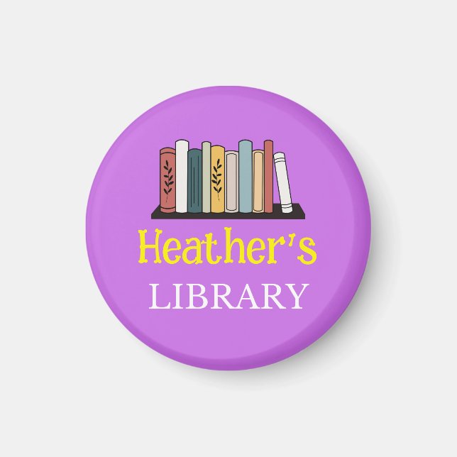 S'AMUSER ! Magnet - Bibliothèque - Personnalisé -  (Devant)
