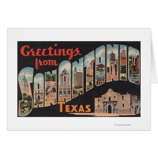 San Antonio, Texas - Scènes de grandes lettres (Devant horizontal)