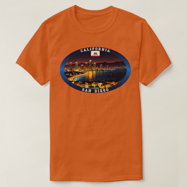 San Diego California Travel TShirt (Design devant)