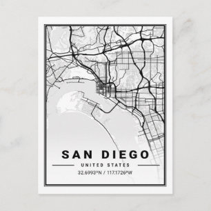 San Diego California USA Travel City Carte