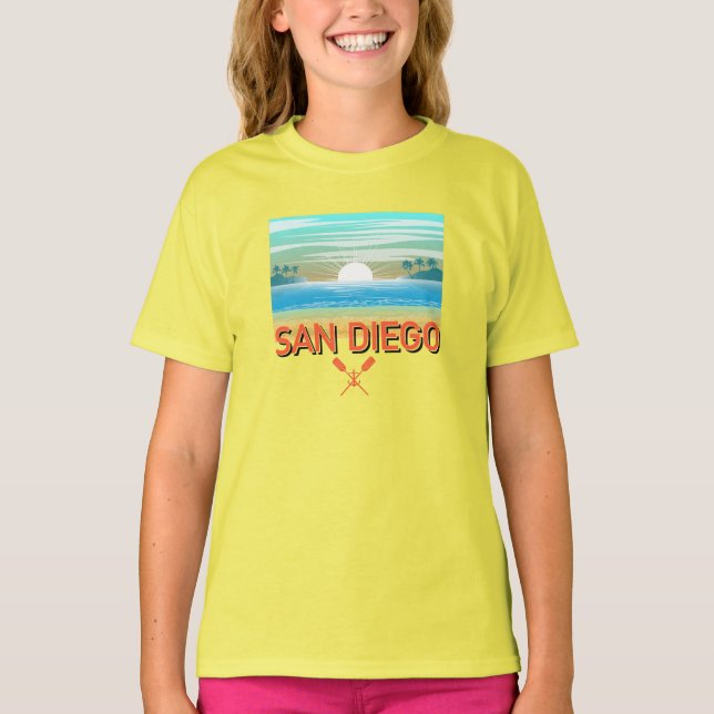 San Diego Design - T-shirt de base pour filles (Devant)