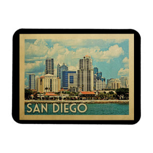 San Diego Magnet Skyline Californie Vintage voyage