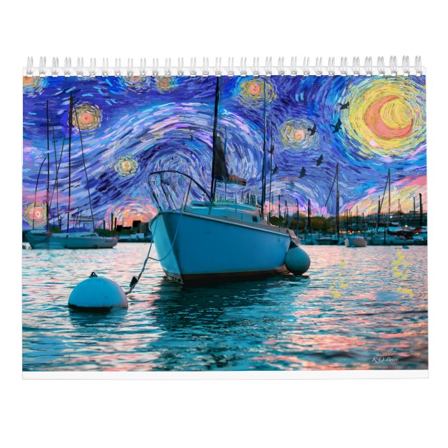 San Diego Van Gogh 2022 Calendrier mural  (Dos)