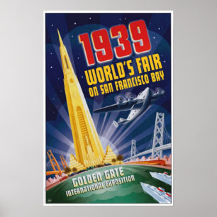 San Francisco 1939 Poster vintage du monde des exp