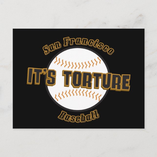 San Francisco Baseball It's Torture Carte postale (Devant)