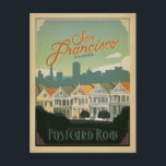 San Francisco, CA - Ligne carte postale<br><div class="desc">Anderson Design Group est une firme d'illustration et de design primée à Nashville,  Tennessee. Le fondateur Joel Anderson dirige une équipe d'artistes talentueux pour créer des posters originaux qui ressemblent à des imprimés publicitaires vintages classiques des années 1920 aux années 1960.</div>