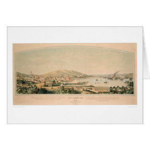 San Francisco, carte panoramique 1849 (1626A) de