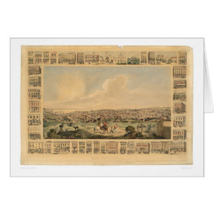 San Francisco, carte panoramique 1860 (1162A) de