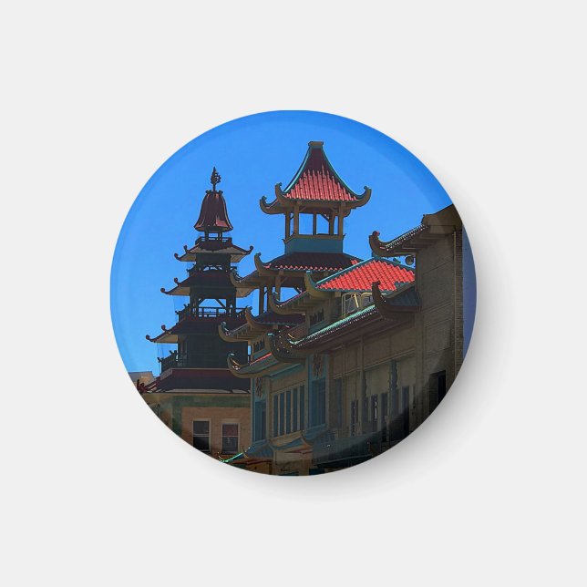 San Francisco Chinatown #10 Round Magnet (Devant)