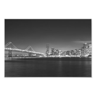 San Francisco Night Photo Noir Blanc