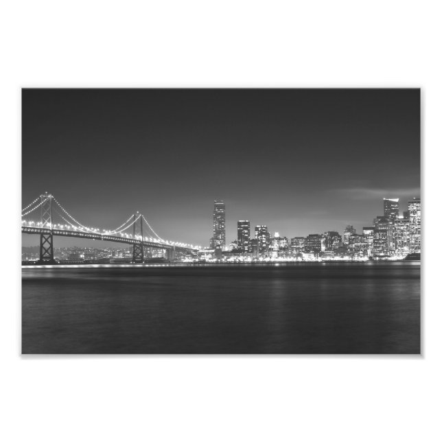 San Francisco Night Photo Noir Blanc (Devant)