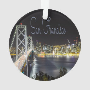 San Francisco Night Sky Line Golden Gate Bridge