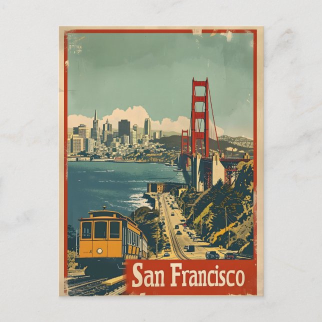 San Francisco : Nostalgie Côtière Carte Postale An (Devant)