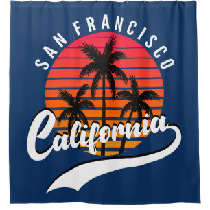 San Francisco Retro Sunset Douche rideau