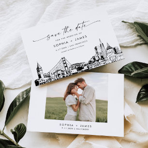 San Francisco Skyline Wedding Enregistrer la carte