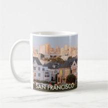 San Francisco - tasse de café peinte de dames