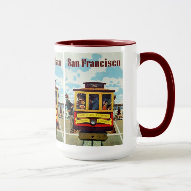 San Francisco USA Vintage voyage mugs (Droite)