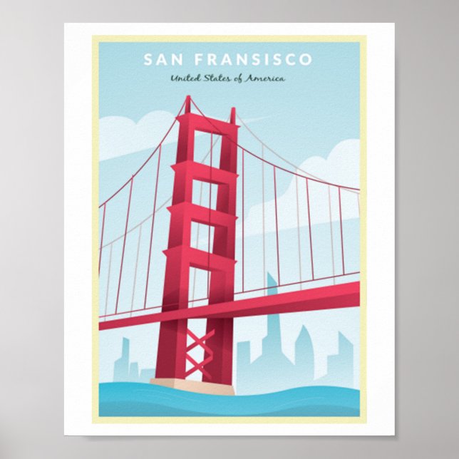 San Fransisco, USA - Vintage Travel Poster (Devant)