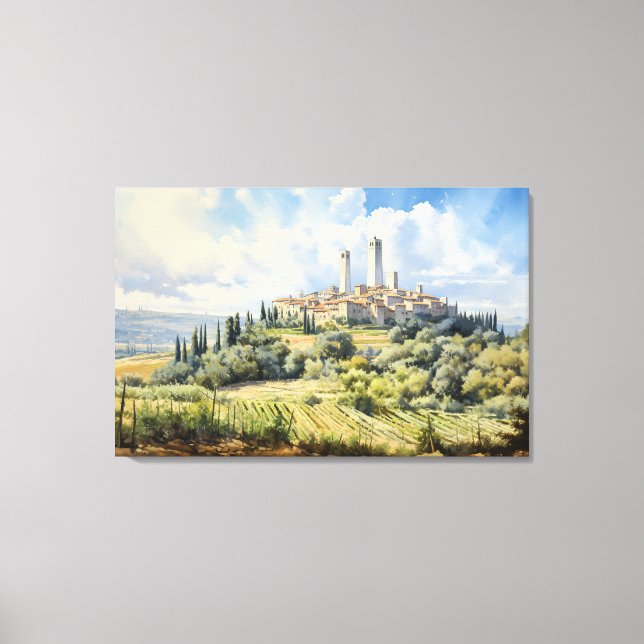 San Gimignano, Toscane - Italie Imprimer en toile (Recto)