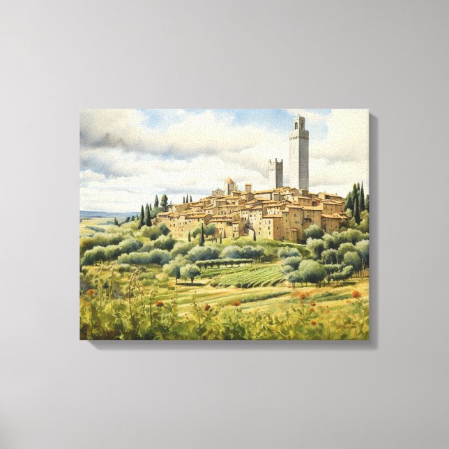 San Gimignano, Toscane - Italie Imprimer en toile (Recto)