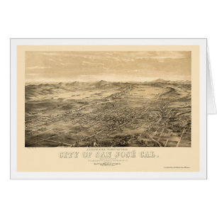 San Jose, carte panoramique de CA - 1869