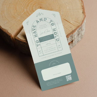 San Miguel Faire-part de mariage avec carte RSVP