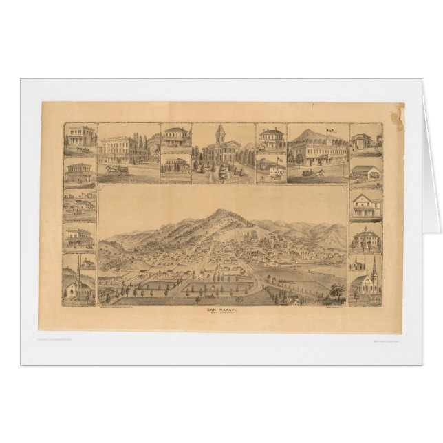 San Rafael, carte panoramique de CA (1576A) (Devant horizontal)