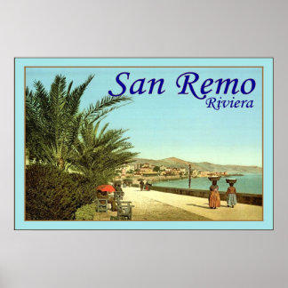 San Remo ~ Riviera ~ Vintage Travel Poster