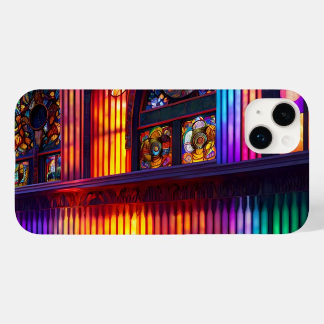 Sanctuaire | Rainbow Church Art iPhone / coque ipa (Verso (horizontal))