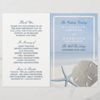 Sand Dollar et Starfish Beach Wedding Program