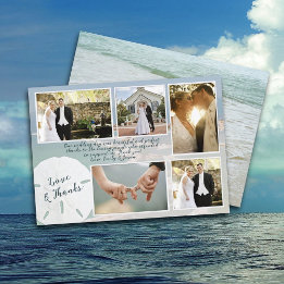 Sand Dollar Mariage Photos Merci Cartes